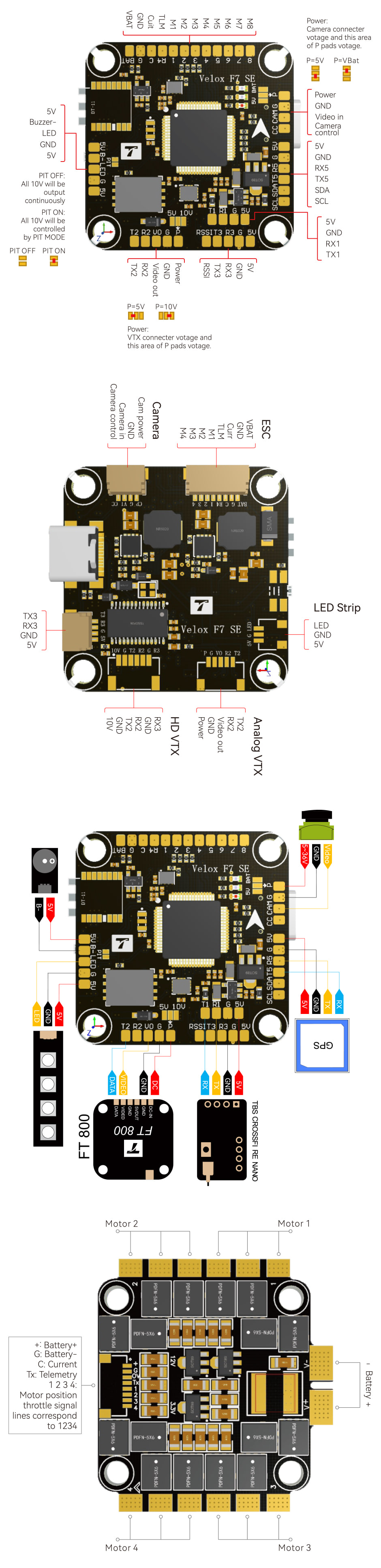 ¾Ë¾¾¹ðÅ© T-motor Velox F7 SE+V50A SE HD Stack 3