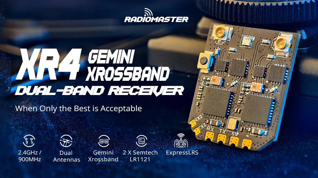 ¾Ë¾¾¹ðÅ© ¶óµð¿À¸¶½ºÅÍ XR4 ELRS Xrossband Dual-Band ´ÙÀ̹ö½ÃƼ ³ª³ë ¼ö½Å±â 2
