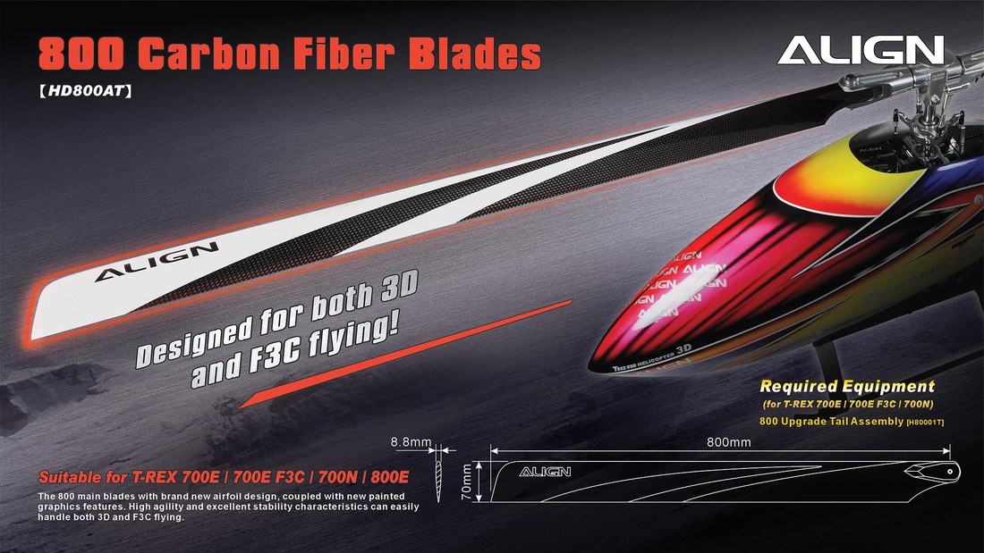 �˾���ũ HD800A [ALIGN] 800mm Carbon Fiber Blades 1