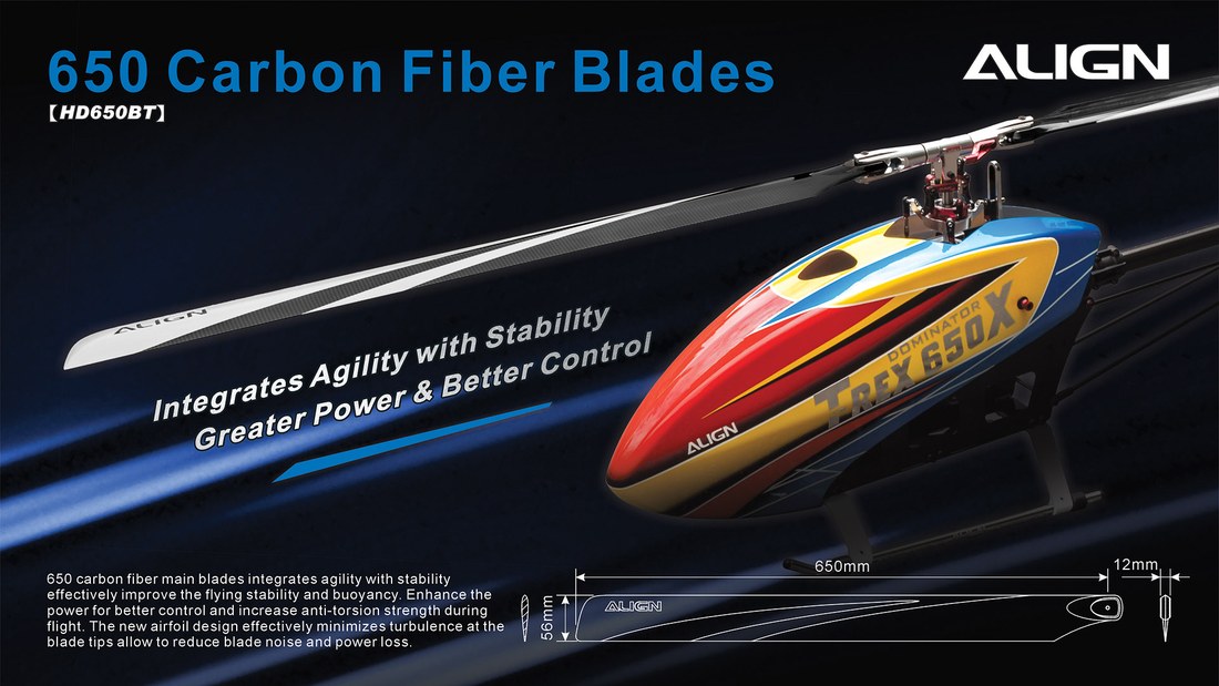 �˾���ũ HD650BT [ALIGN] 650 Carbon Fiber Blades 1