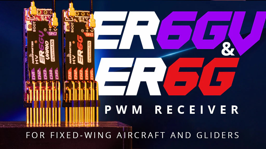 �˾���ũ  ���������� ER6GV ELRS 2.4GHz PWM 6ä�� ���ű� (���ο� Ÿ��) 2