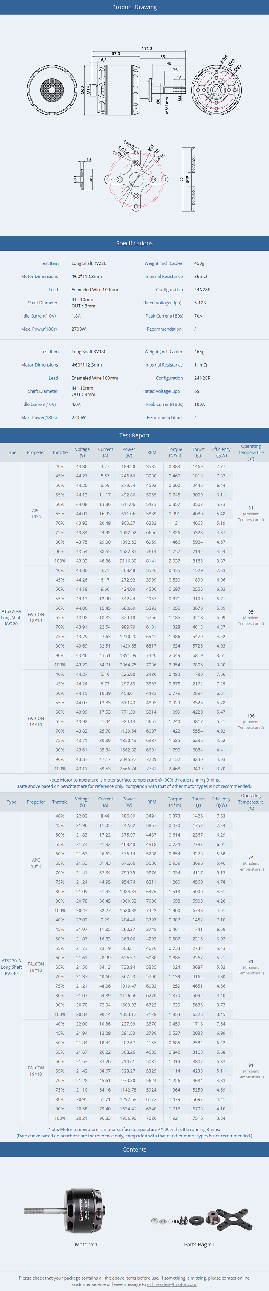 �˾���ũ  [T-MOTOR] Ƽ���� AT5220-A 20-25CC 380KV �귯������ ���� (�����Ǹ�) 2