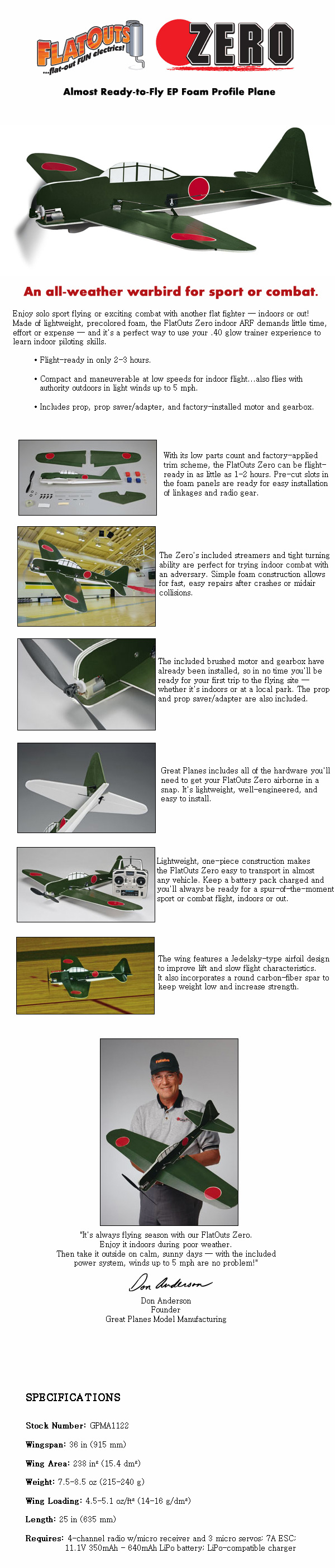 �˾���ũ GPMA1122 [Great Planes] 915mm ���� �÷��ƿ� ���� ARF Kit 1