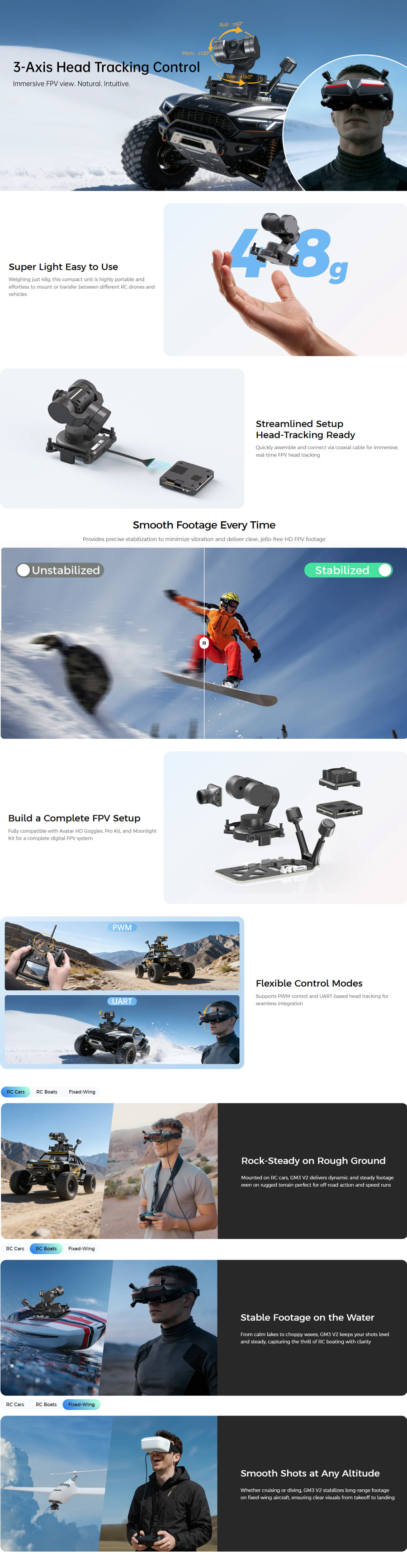 �˾���ũ C0CA-GM300 [CaddxFPV] ī�� GM3 V2 3�� ���� - 19mm ī�޶� ����, �Ƚ�ȣũ, ��ķ OpenIPC ȣȯ 1