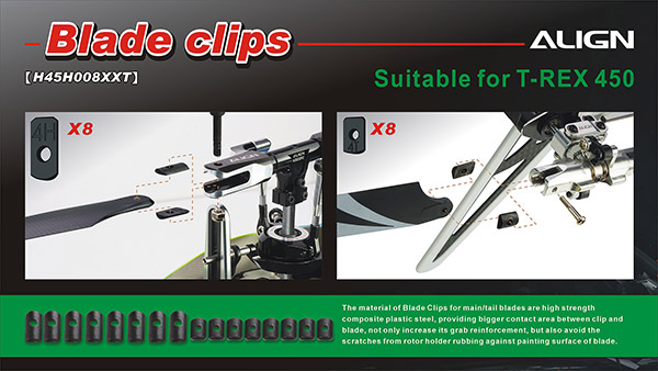 �˾���ũ H45H008XXT [ALIGN] T-Rex450 Blade Clips 1