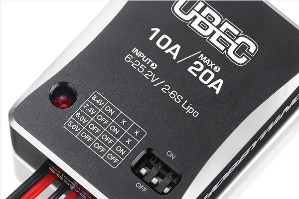 �˾���ũ UBEC-10A-6S [HOBBYWING] 2-6S ������ 10A UBEC HV Type (5V/6V/7.4V/8.4V) 2