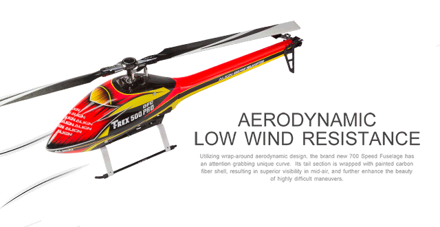 �˾���ũ HF5020T [ALIGN] T-Rex500E Speed Fuselage(Red&Yellow) 2