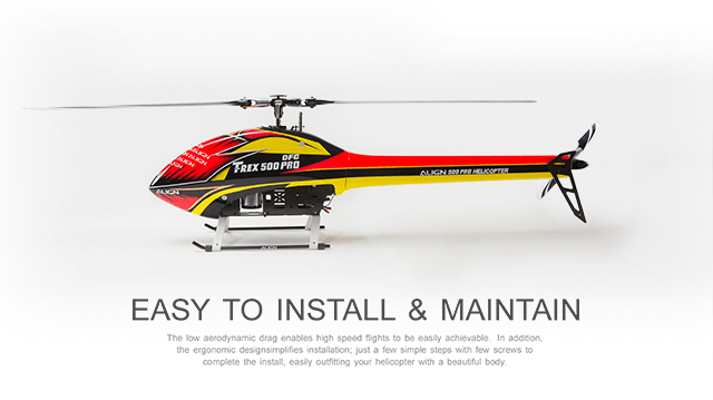 �˾���ũ HF5020T [ALIGN] T-Rex500E Speed Fuselage(Red&Yellow) 3