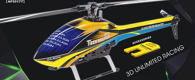 �˾���ũ HF5017T [ALIGN] T-Rex500E Speed Fuselage(Yellow&Blue) 1
