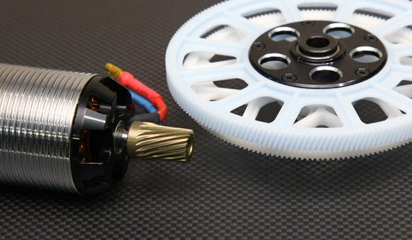 �˾���ũ H55052T [ALIGN] T-Rex550E Motor Pinion Helical Gear (18T) 1