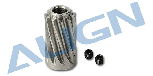 �˾���ũ H55G001XXW [ALIGN] T-Rex550E Motor Pinion Helical Gear (10T/M1) 1