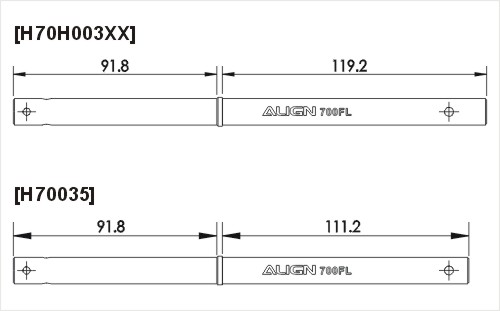 �˾���ũ H70H003XXW [ALIGN] T-Rex700 FL ���� ����Ʈ (2��) 1