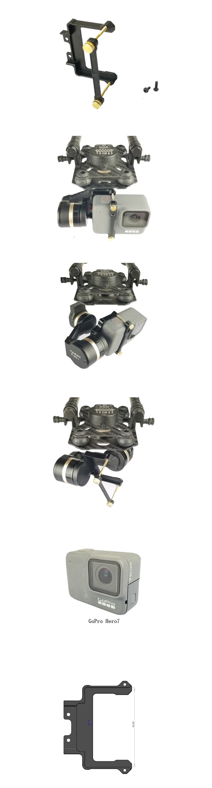 �˾���ũ TL3T12-03 [TAROT] 3X Gimbal Camera Mount Gender for GoPro Hero7 1