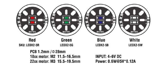 �˾���ũ LEDX2-5W [Matek] ���� LED ��Ŭ X2 ���� ����Ʈ�� (5V / ���) 1