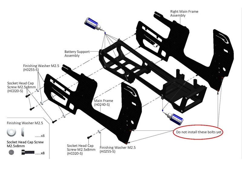 ¾Ë¾¾¹ðÅ© H0240-S H0240-S - Carbon Fiber Main Frame(1pc) - Goblin 500 1