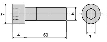 ¾Ë¾¾¹ðÅ© M4x60mm ½ºÅ×Àθ®½º À°°¢ ³ª»ç (5°³) 1