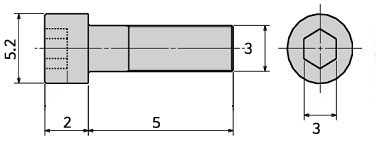 �˾���ũ  M3x5mm �����θ��� ���� ��Ʈ (10��) 1