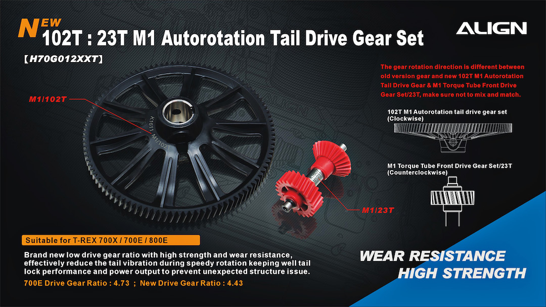 �˾���ũ H70G012XXW [ALIGN] T-Rex700/800 102T M1 �︮�� ��������̼� ��� + ���� ����̺� ��� ��Ʈ 1