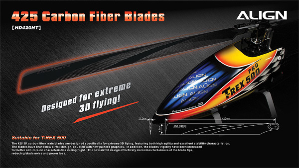 �˾���ũ HD420HT [ALIGN] 425mm ī�� ���� �����̵� - Trex500 1