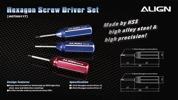 �˾���ũ HOT00011T [ALIGN] 0.9mm 1.3mm ���� ��ġ ��Ʈ (T-Rex150/250 ����) 1