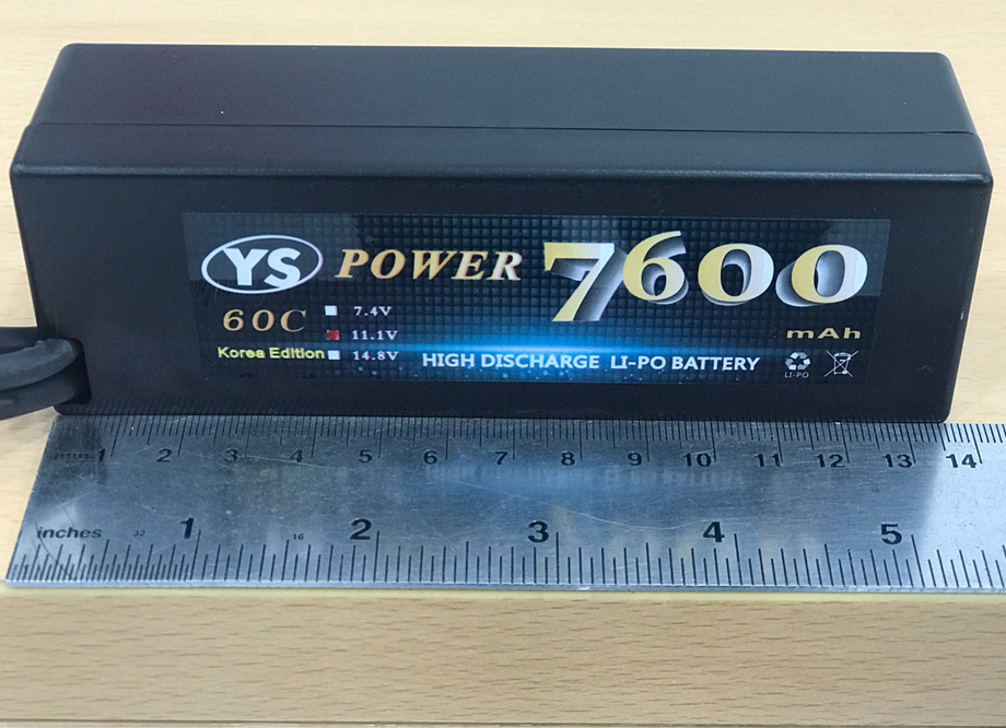 �˾���ũ 7600-3S-60C-EC5 [YS POWER] 11.1V 7600mAh 60C ��Ƭ������ ���͸� - �輱�� 3