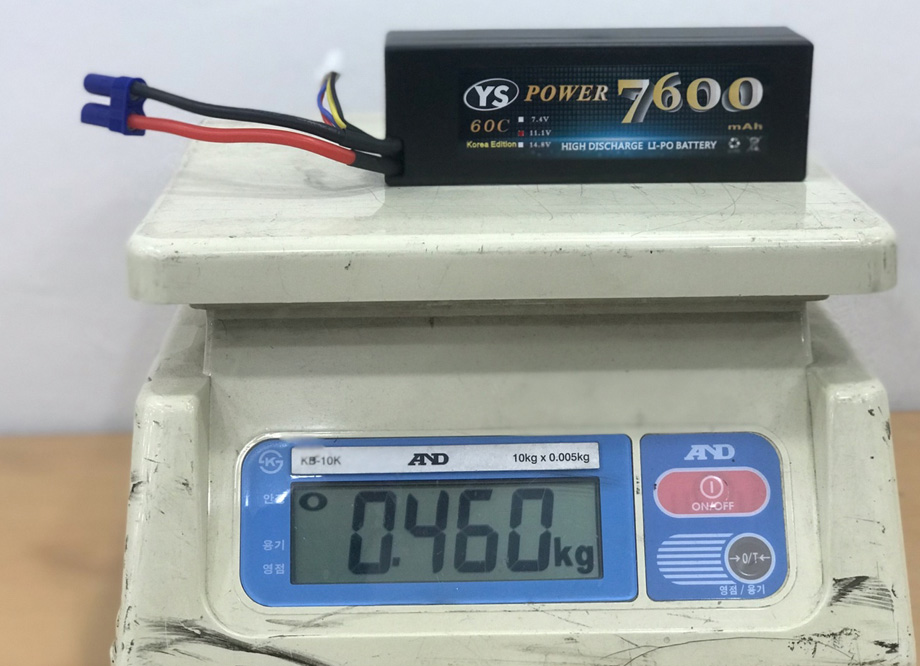 �˾���ũ 7600-3S-60C-EC5 [YS POWER] 11.1V 7600mAh 60C ��Ƭ������ ���͸� - �輱�� 5