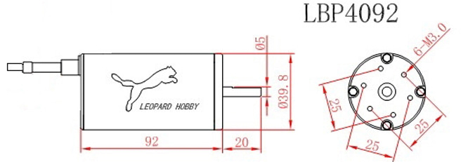 ¾Ë¾¾¹ðÅ© Leopard LBP4092-B/3.5D 1480KV 4-Poles Inrunner Brushless Motor For Boat 8