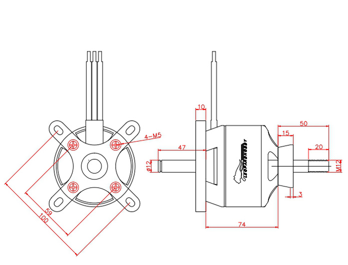¾Ë¾¾¹ðÅ© Leopard LC8072-11T 160KV Outrunner Brushless Motor (°¡¼Ö¸°¿£Áø ´ë¿ë ¸ðÅÍ) 5