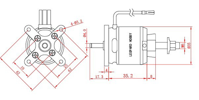 ¾Ë¾¾¹ðÅ© Leopard LC3536-5T 1520KV Outrunner ºê·¯½¬¸®½º ¸ðÅÍ (Prop 9-11) 6