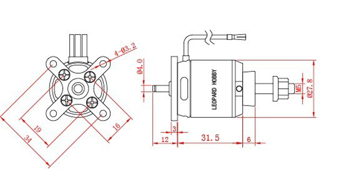 ¾Ë¾¾¹ðÅ© Leopard LC2835-4T 1880KV ºê·¯½¬¸®½º ¸ðÅÍ (ÇÁ·ÎÆç·¯ 7~8ÀÎÄ¡) 5