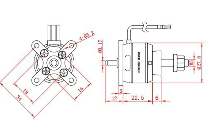 ¾Ë¾¾¹ðÅ© Leopard LC2826-17T 1050KV ºê·¯½¬¸®½º ¸ðÅÍ (ÇÁ·ÎÆç·¯ 10~11ÀÎÄ¡) 5