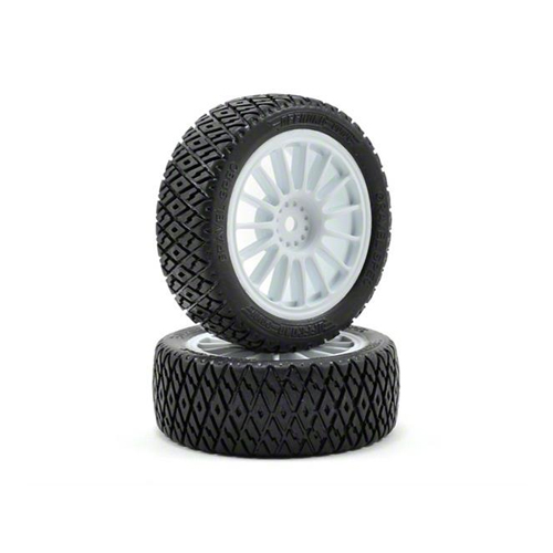 �˾���ũ LOS41006 [TEAM LOSI] FF/RR Gravel Spec Tire,(2) Mounted: 1/14 Mini Rally Ÿ�̾� 1