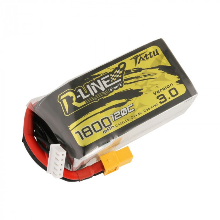 �˾���ũ  [TATTU] 14.8V 1800mah 120C R-LINE V3 ��Ƭ������ ���͸� - XT60 1