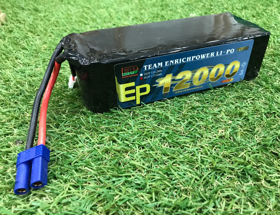 �˾���ũ 12000-4S-100C [EP POWER] 14.8V 12000mah 100C ��Ƭ������ ���͸� - EC5 2