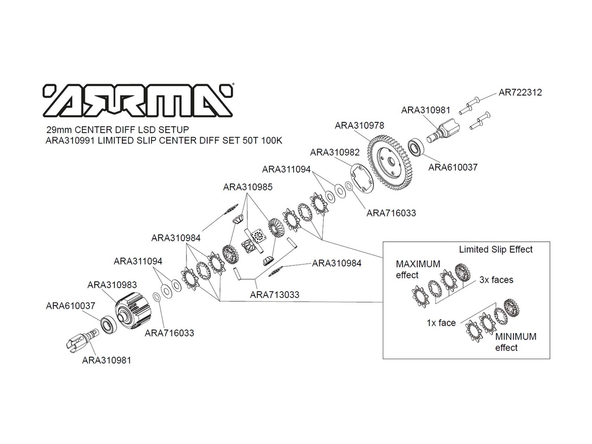 �˾���ũ ARA311094 [ARRMA] ARA311094 DIFF SHIM SET (FITS 29MM DIFF CASE) (3 DIFFS) 1