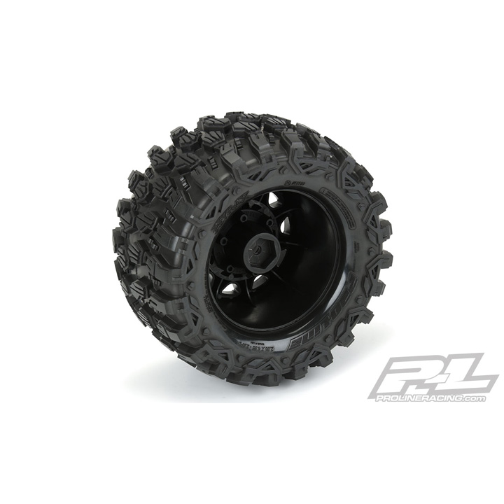 �˾���ũ PRO1019010 [PROLINE-RACING] 10190-10 Hyrax 2.8 Tires MTD Black 6x30 Stampede F/R 4
