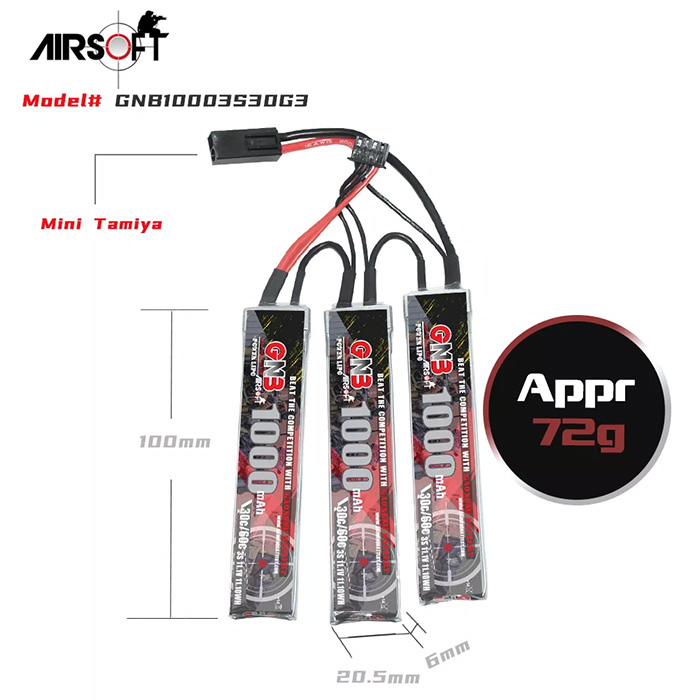 �˾���ũ GNB10003S30G3 [GNB] 11.1V 1000mAh 30C ��Ƭ������ ���͸� - �и��� / �輱�� 9
