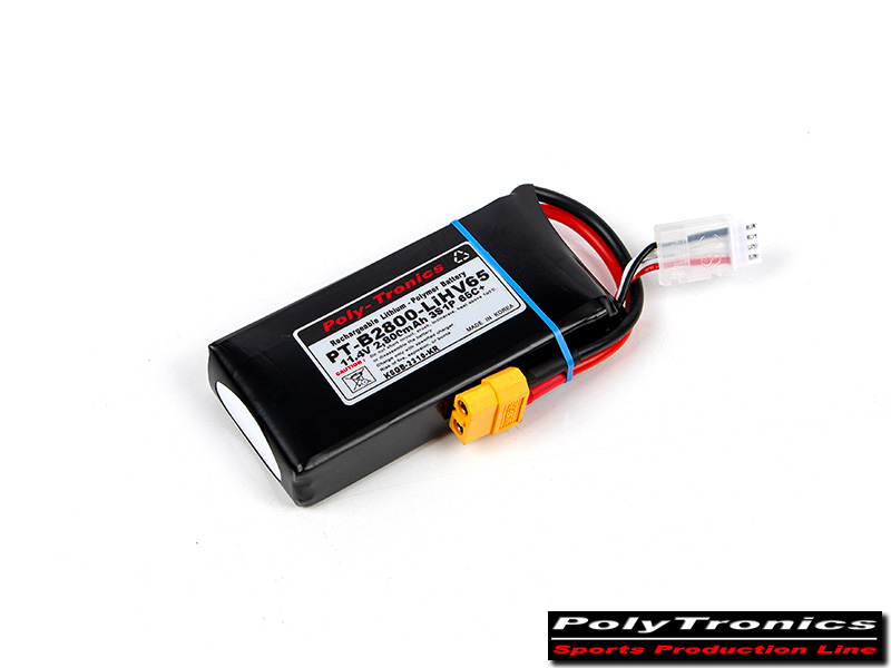 �˾���ũ PT-B2800-LiHV65-3S PT-B2800-LiHV65 (11.4V, 3S1P, 65C+) ��Ƭ������ ���͸� - XT60 2
