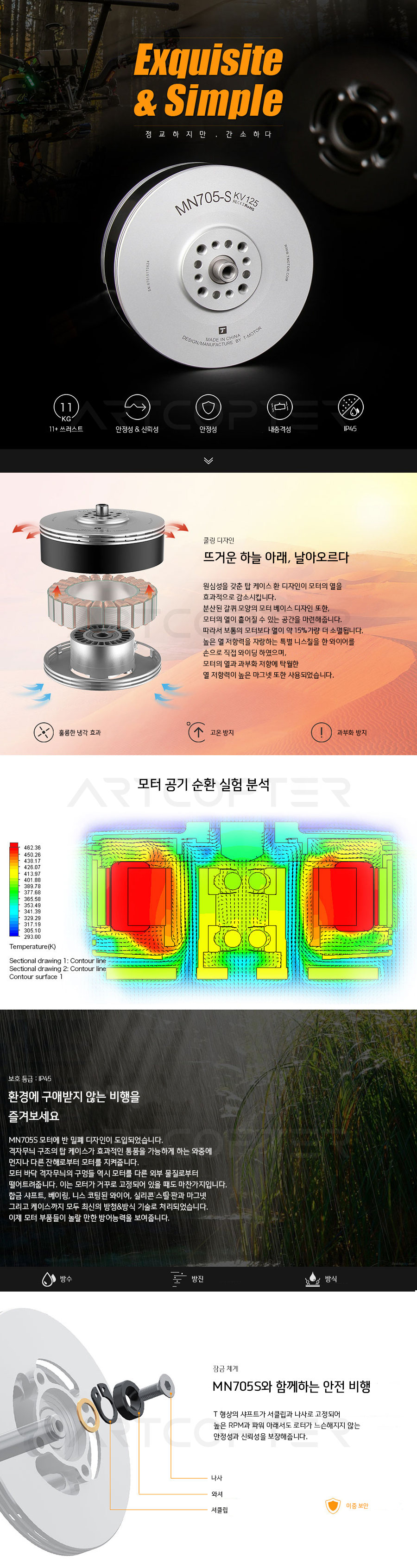 �˾���ũ P0000BNV [T-MOTOR] Ƽ���� MN705S 140KV �귯������ ���� (�����Ǹ�) 1