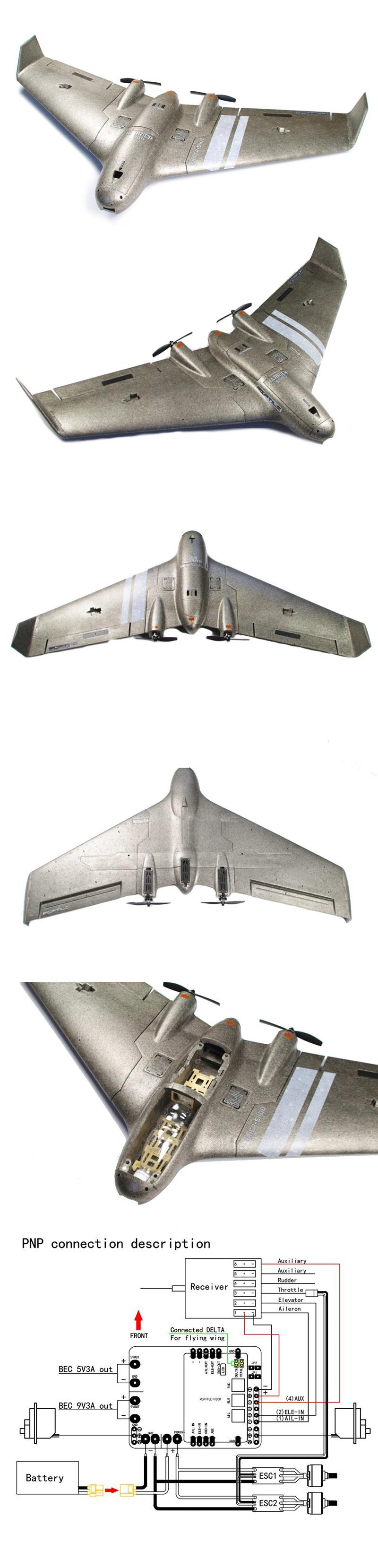 �˾���ũ SRFR-088 [REPTILE] 1100mm S1100 Harrier Flying Wing PNP 1