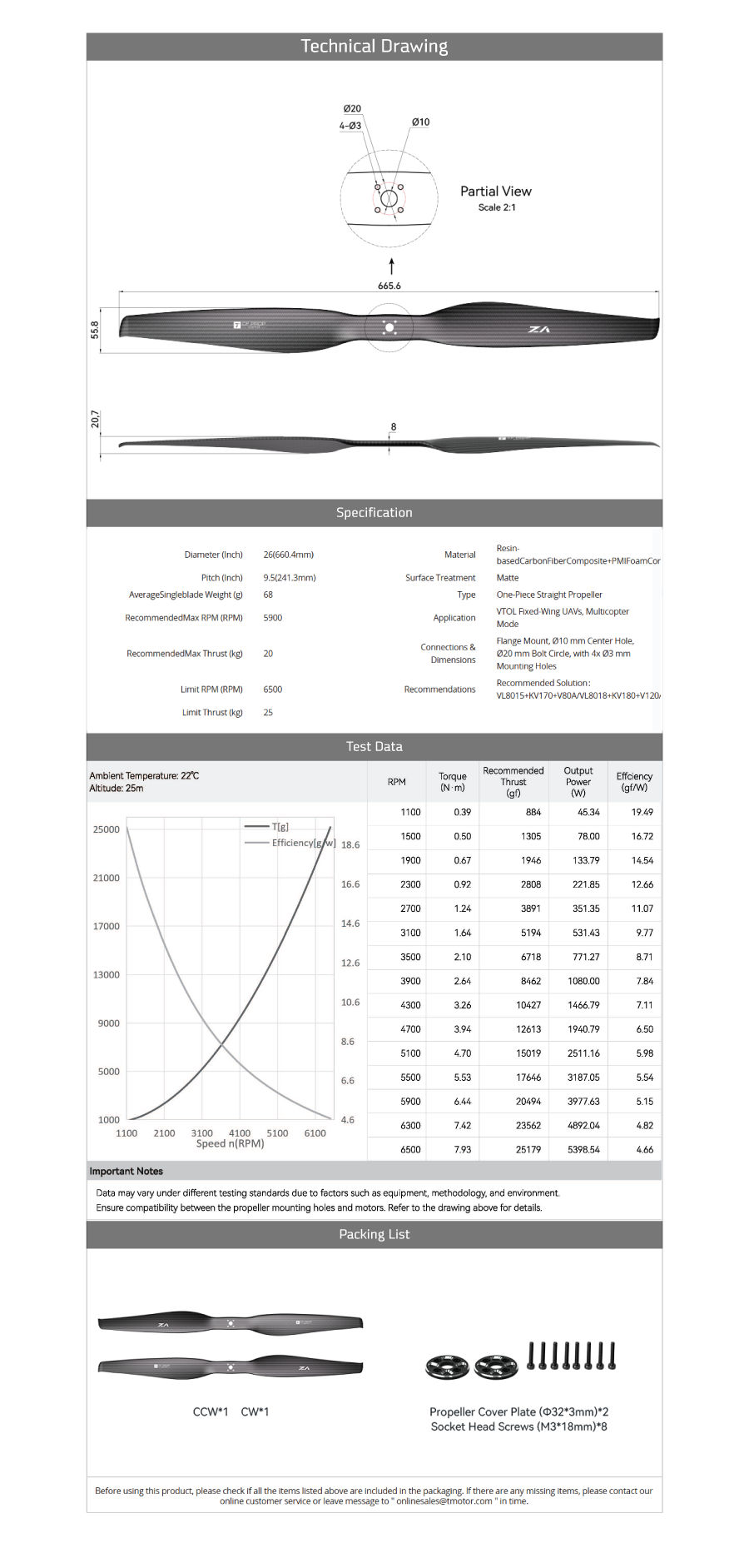 �˾���ũ  [T-MOTOR] VZ26x9.5 VTOL ���� �����緯 (�����Ǹ�) 4