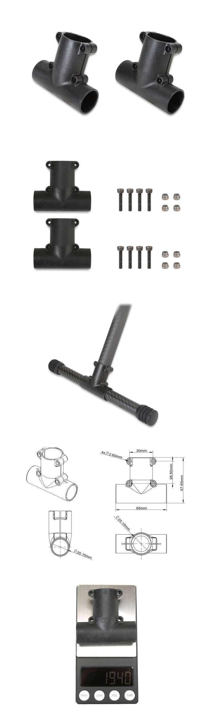 �˾���ũ TL1804 [TR] T-Type Landing Skid Joiner(��25���20/LW) 1