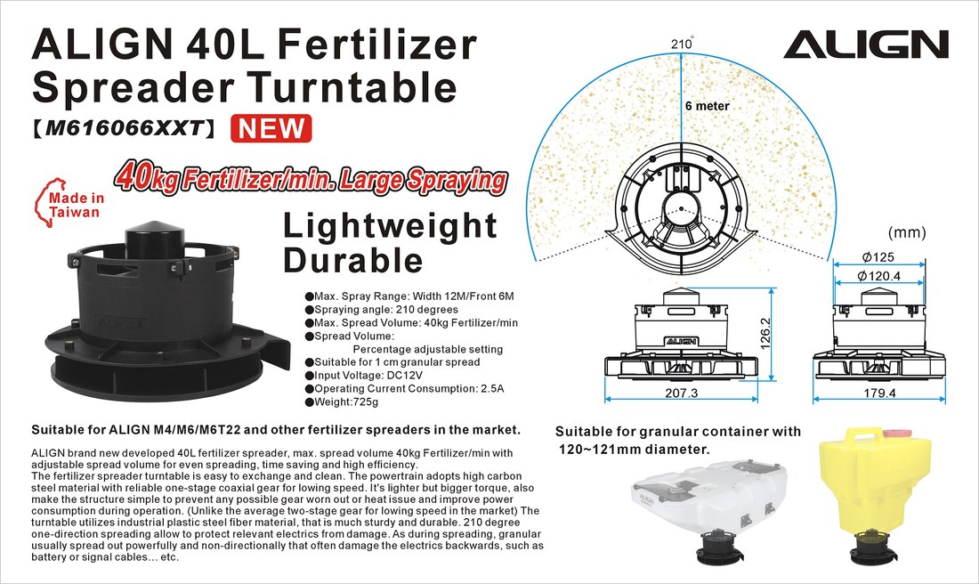 �˾���ũ M616065XXT [ALIGN] 22L Fertilizer Spreader Set V2 (M4/M6T22) 1