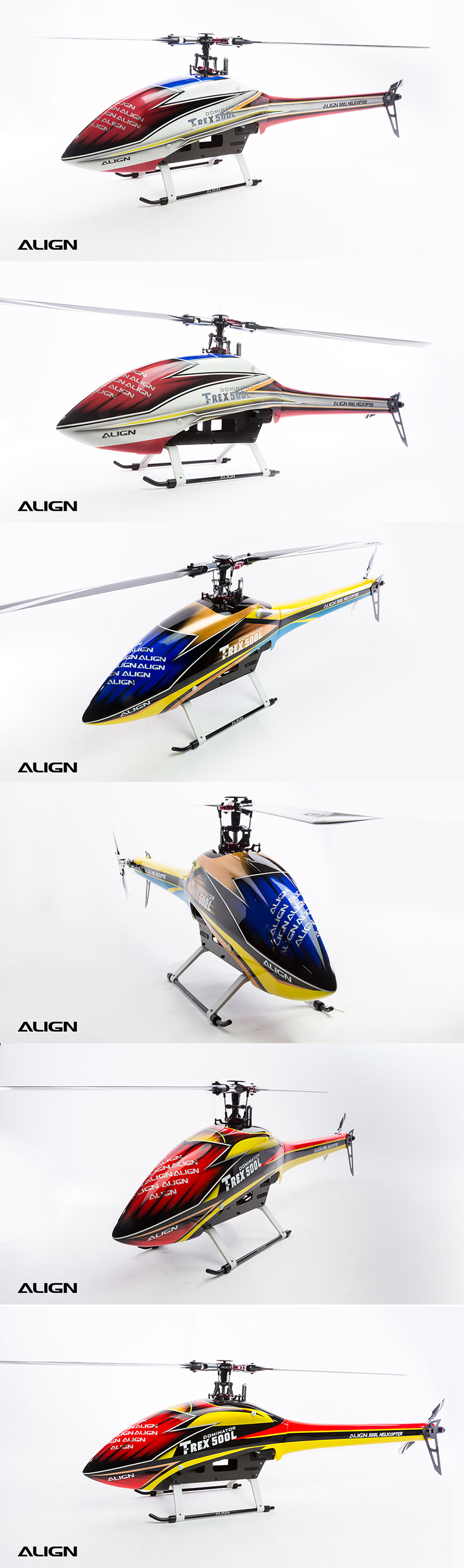 �˾���ũ HF5026T [ALIGN] T-Rex500L Dominator Speed Fuselage(Red&White) 4