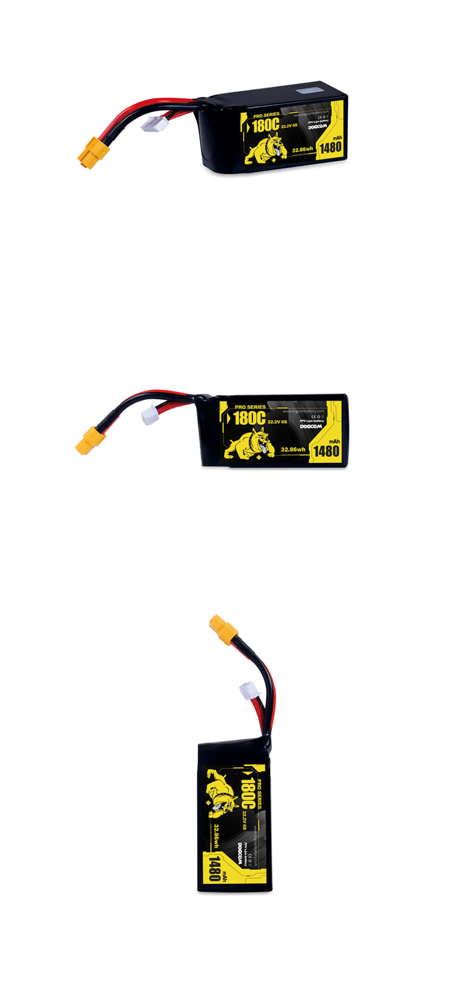 �˾���ũ  DOGCOM Pro 6�� 22.2V 1480mAh 180C ��Ƭ������ ���͸� - XT60 1