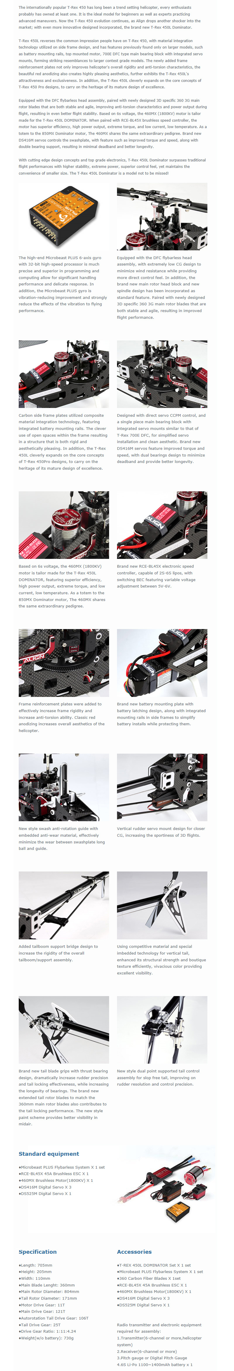 �˾���ũ RH45E21XW [ALIGN] T-Rex450L DOMINATOR Super Combo(6S/BeastX Edition) - ����, ���ӱ�, ����, ����ũ�κ�Ʈ ���̷� ���� 4