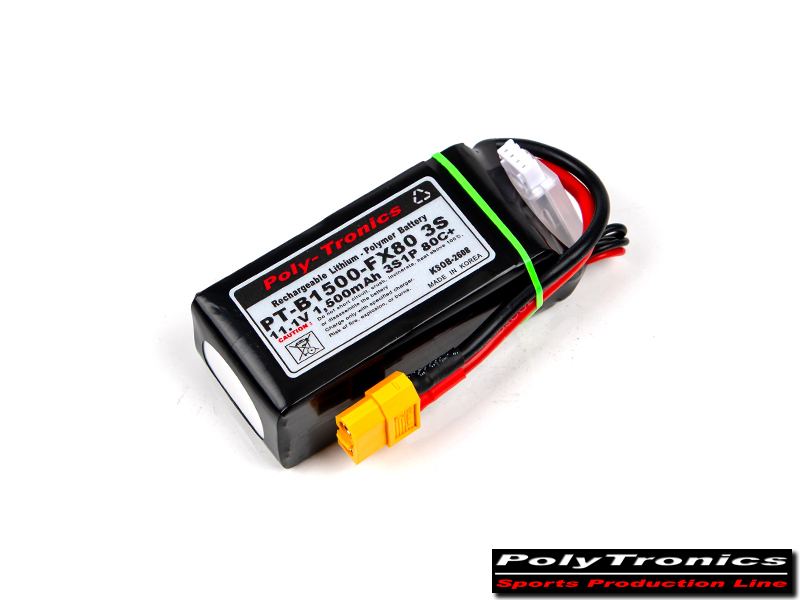 �˾���ũ PT-B1500-FX80-3S PT-B1500-FX80 (11.1V, 3S1P, 80C+/JST-XT) ��Ƭ������ ���͸� - XT60 2