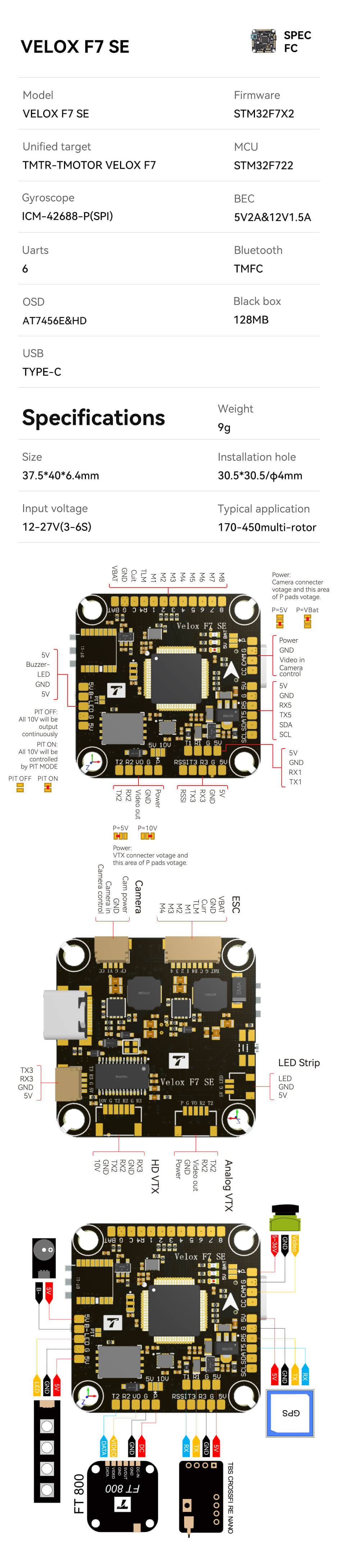 �˾���ũ  T-motor Velox F7 SE 3030 �ö���Ʈ ��Ʈ�ѷ� 2