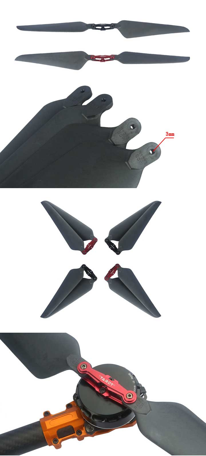 �˾���ũ TL100D20 [TR] High Efficiency 18x6.5in Folding Prop Set(CW/CCW) 1