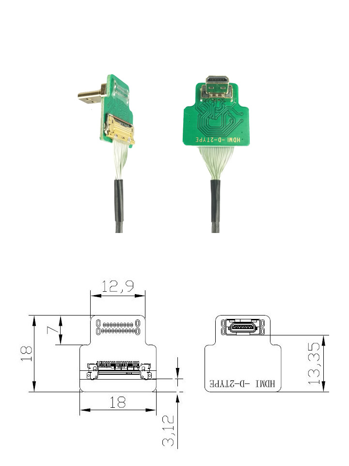 �˾���ũ TL10A11-02 [TR] HDMI ��ȭ�� ���� ���̺� (DIY / ���� / 500mm) 5